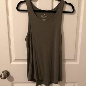 American Eagle Soft & Sexy Olive Green Tank